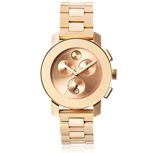 Movado Bold Rose Gold Ion Chronograph Watch
